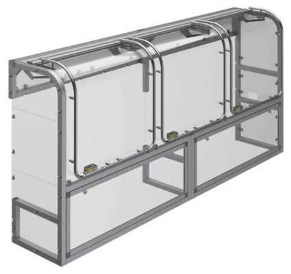 Protezioni bordomacchina su misura e telai modulari