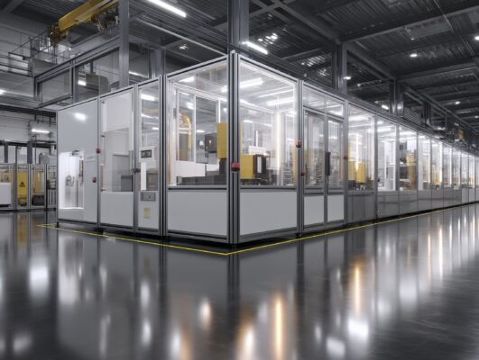 Protezioni perimetrali modulari per sicurezza industriale