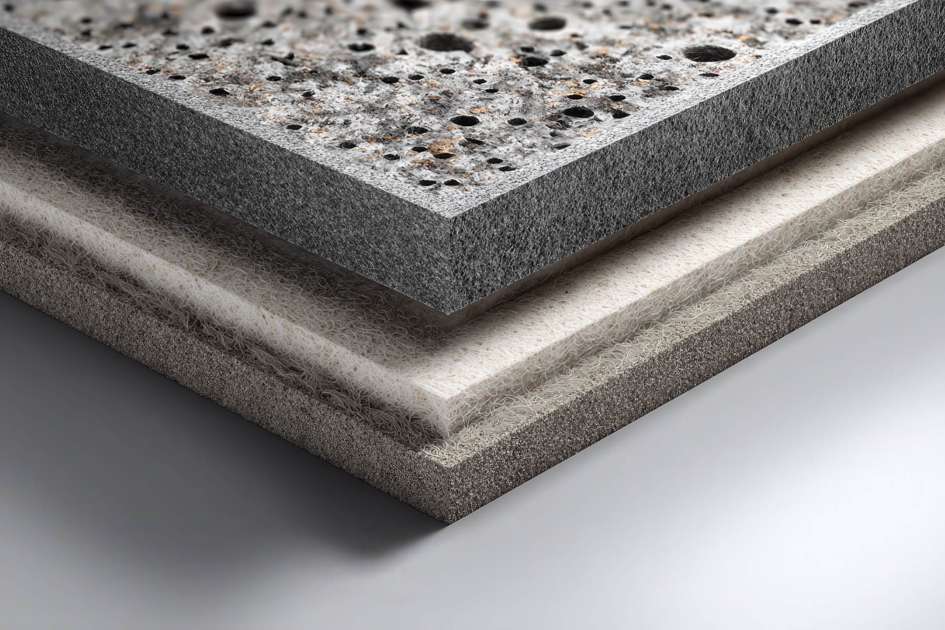 Stratigrafia tecnica di un pannello insonorizzante LPM
