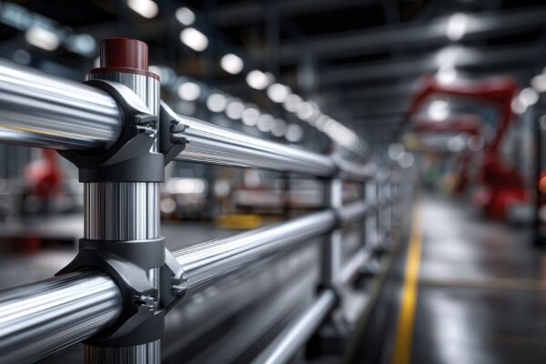 Sistema di protezione bordo macchina con profili tubolari in alluminio LPM