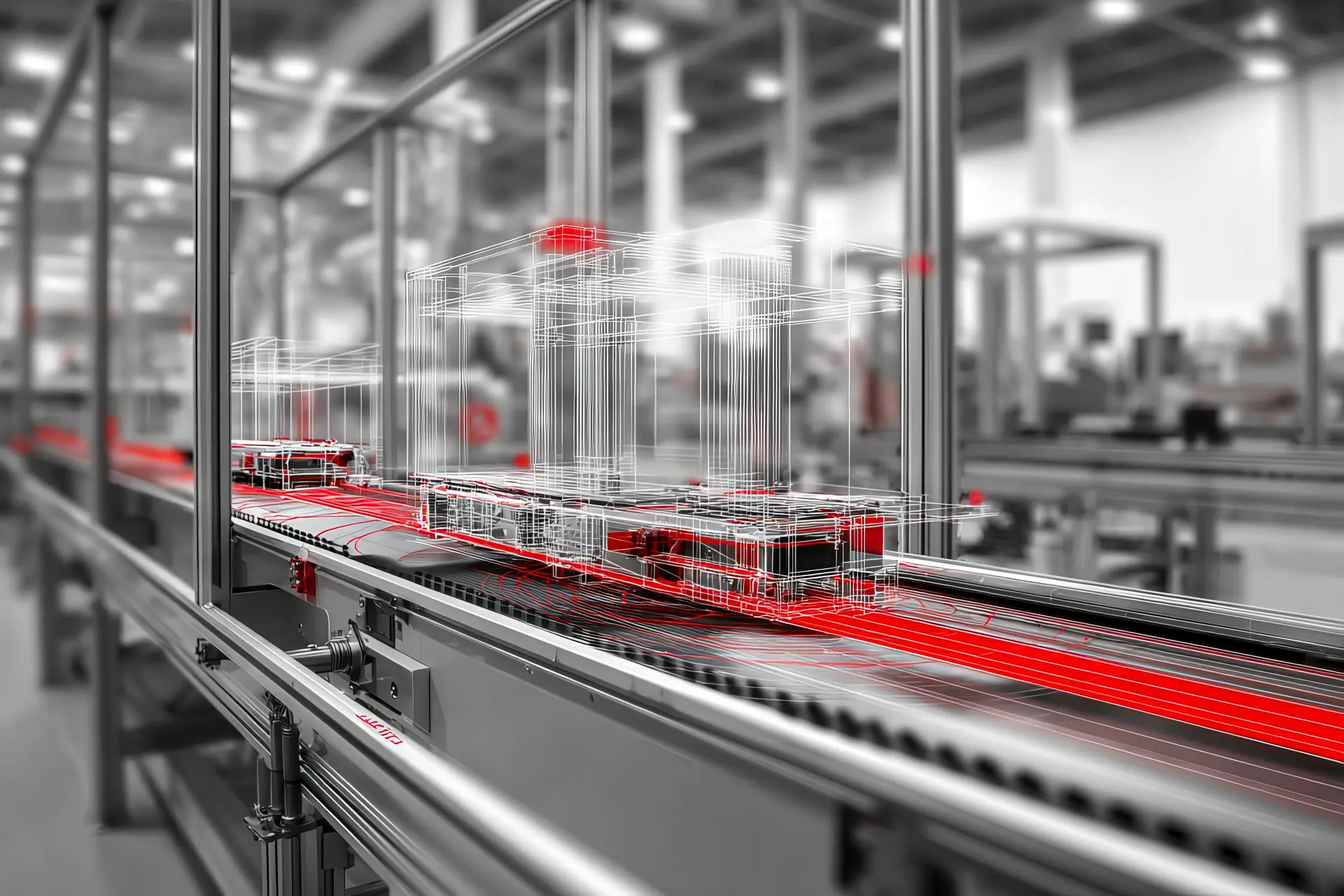 Cella automatizzata con robot e protezioni integrate in un sistema avanzato di automazione industriale